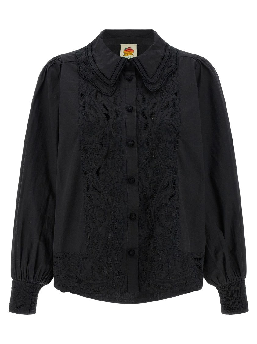 Farm Rio Black Embroidered' Shirt