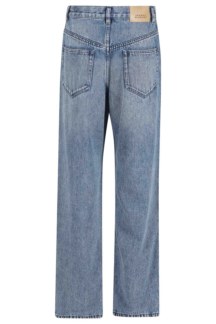 Isabel Marant Blue Jenny Gz Five-Pocket Straight Lyocell-Blend Jeans