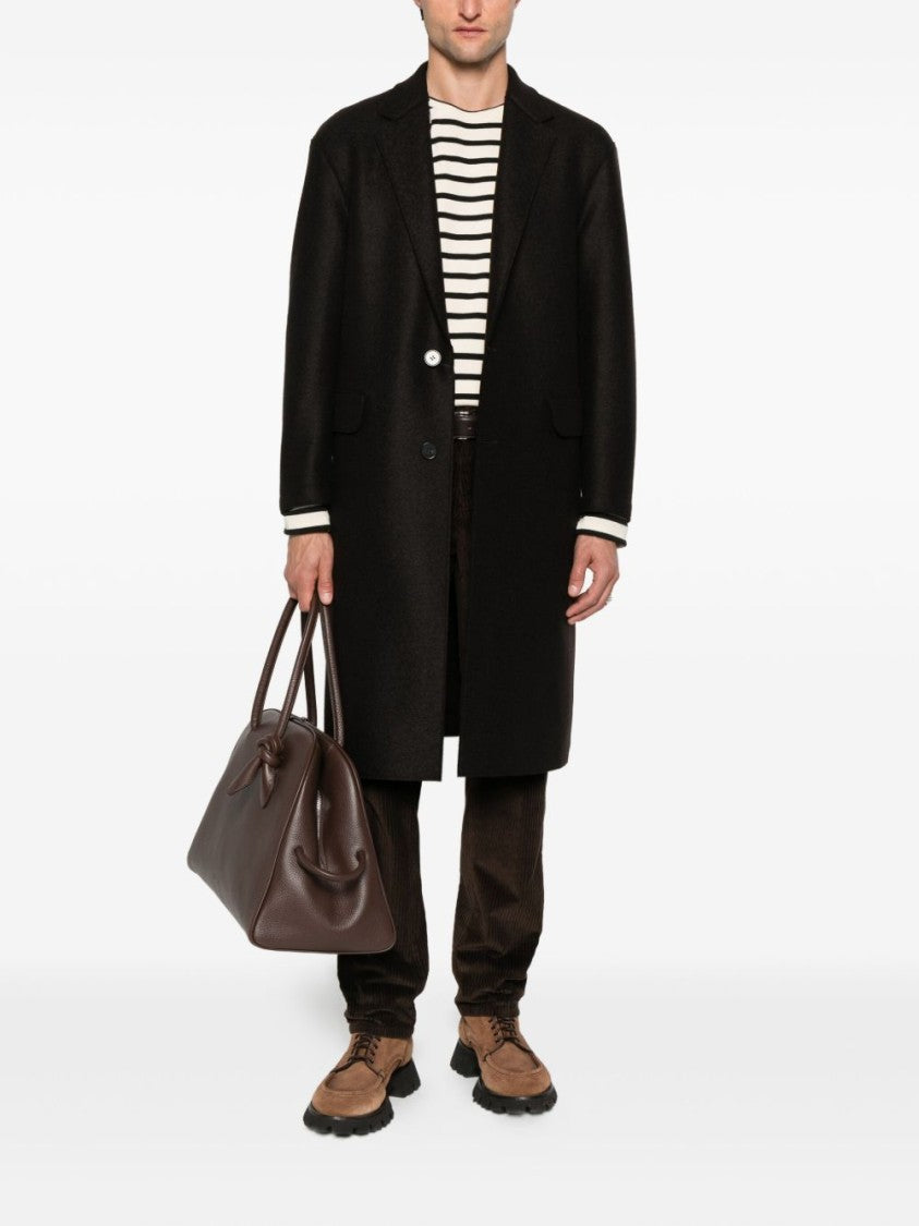 Harris Wharf London Tailored Long Coat With Classic Lapel