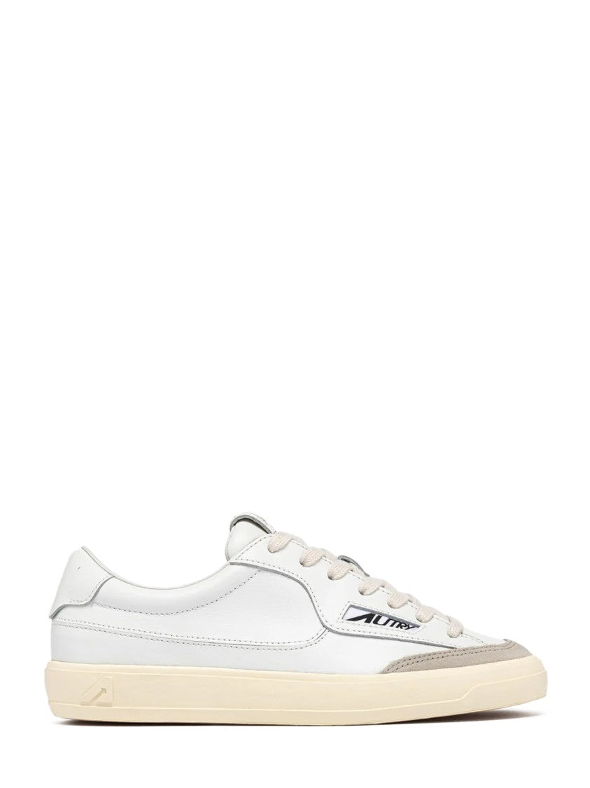 Autry White Windscape Low-Top Suede Accent Sneakers