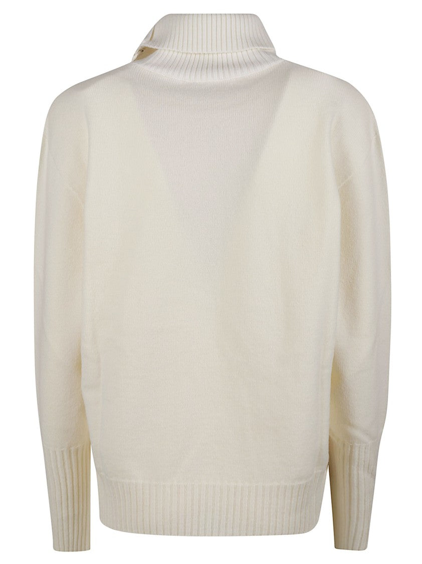 Courrèges Finely Knit Merino Wool Turtleneck Sweater