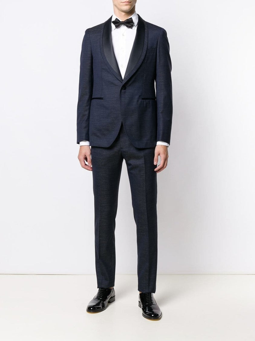 Tagliatore Two-Piece Blue Suit With Tailored Jacket