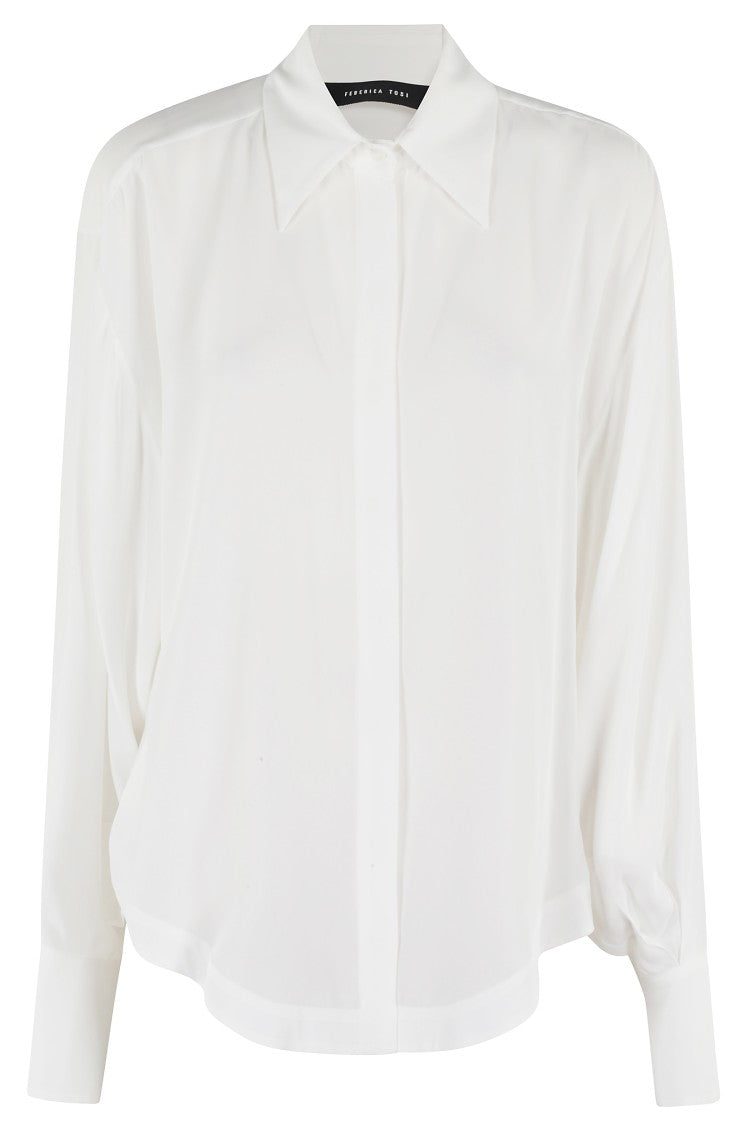 Federica Tosi Over Crepe De Chine Shirt