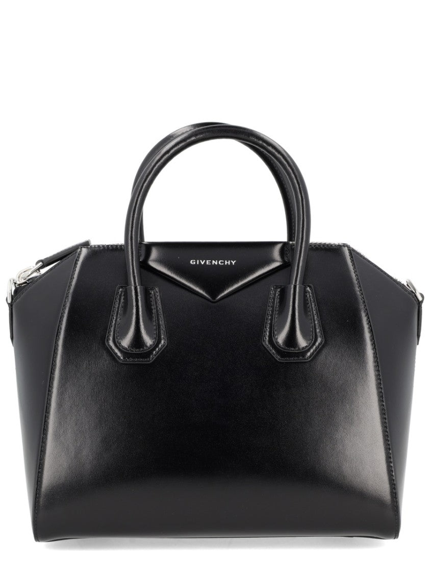 Givenchy Structured Small Handbag With Polished Finish And Silver Accents