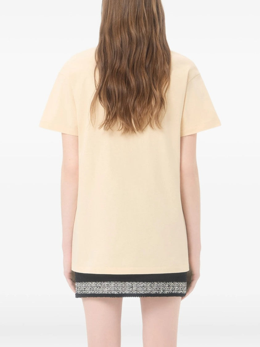 Valentino Light Beige Boxy Cotton T-Shirt