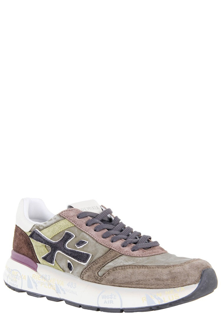 Premiata Low-Top Sneakers With Contrasting Embossed Logos