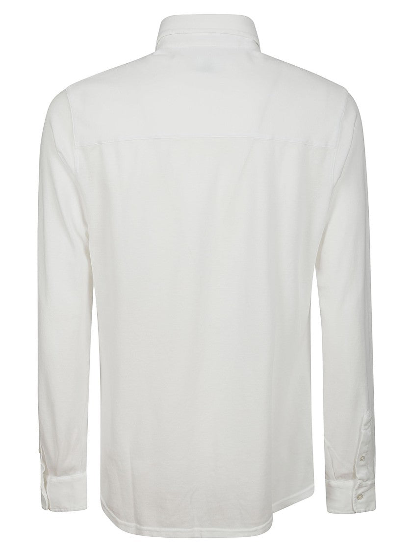 Fedeli Long-Sleeved Cotton Shirt With Classic Collar