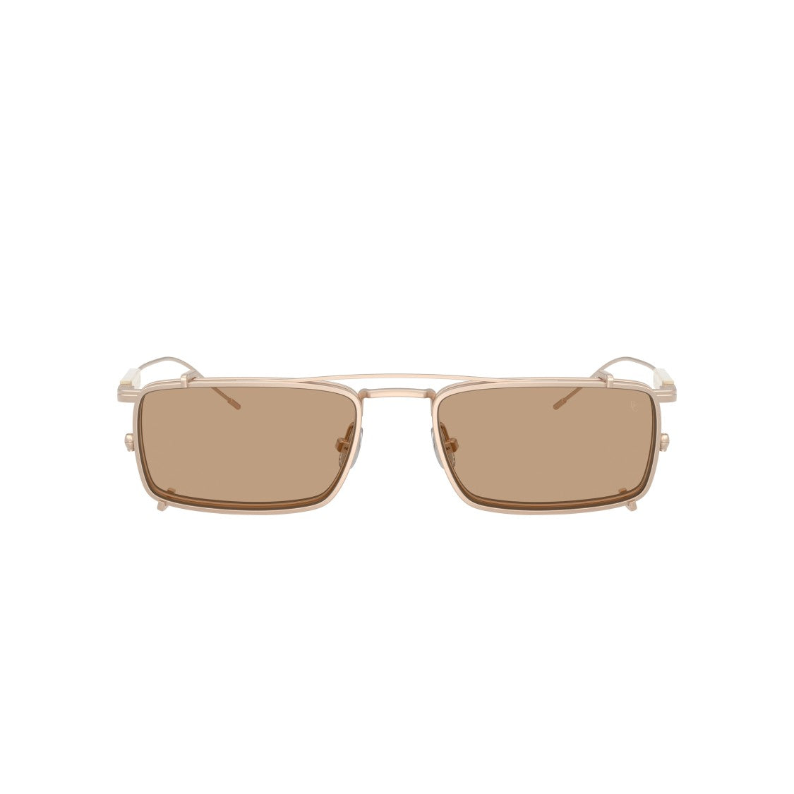Brunello Cucinelli 0Bc2014st Rectangular Titanium Sunglasses With Double Bridge