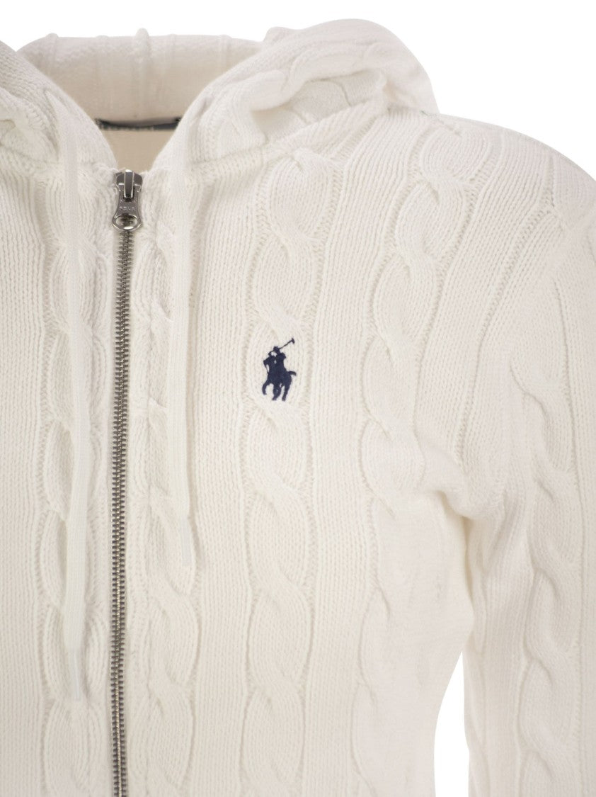 Polo Ralph Lauren Plaited Cotton Zip Sweatshirt