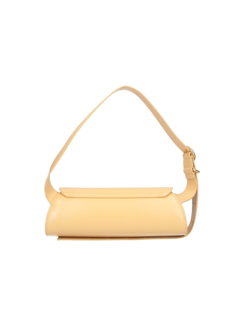 Jil Sander Yellow Cannolo Cylindrical Leather Shoulder Bag