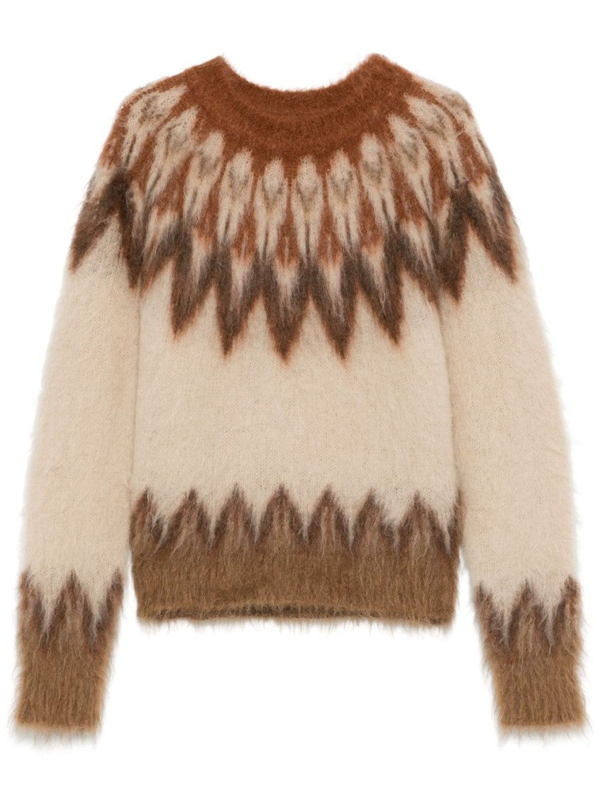Isabel Marant Étoile Zigzag Pattern Mohair Blend Sweater