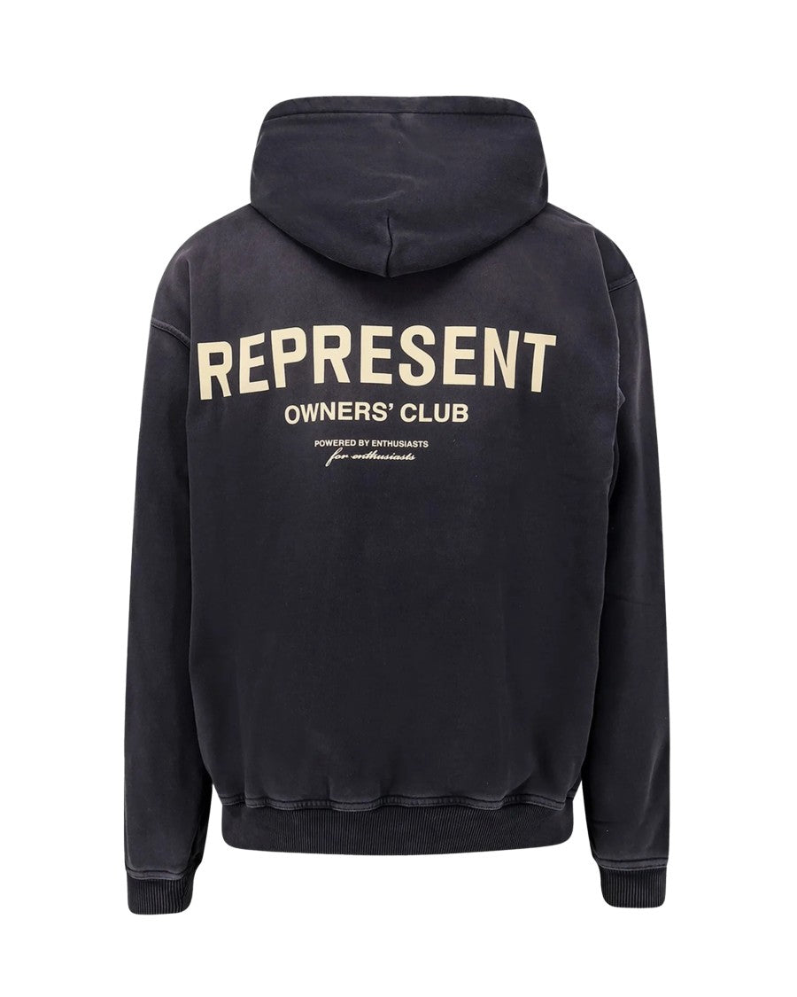Represent Oversized Cotton Jersey Hoodie With Owners' Club Prints