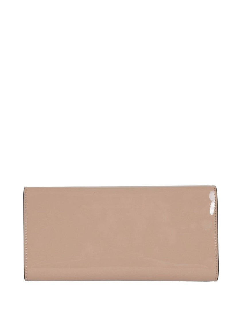 Jimmy Choo Ballet Pink Flap Clutch With Light Gold-Tone Hardware