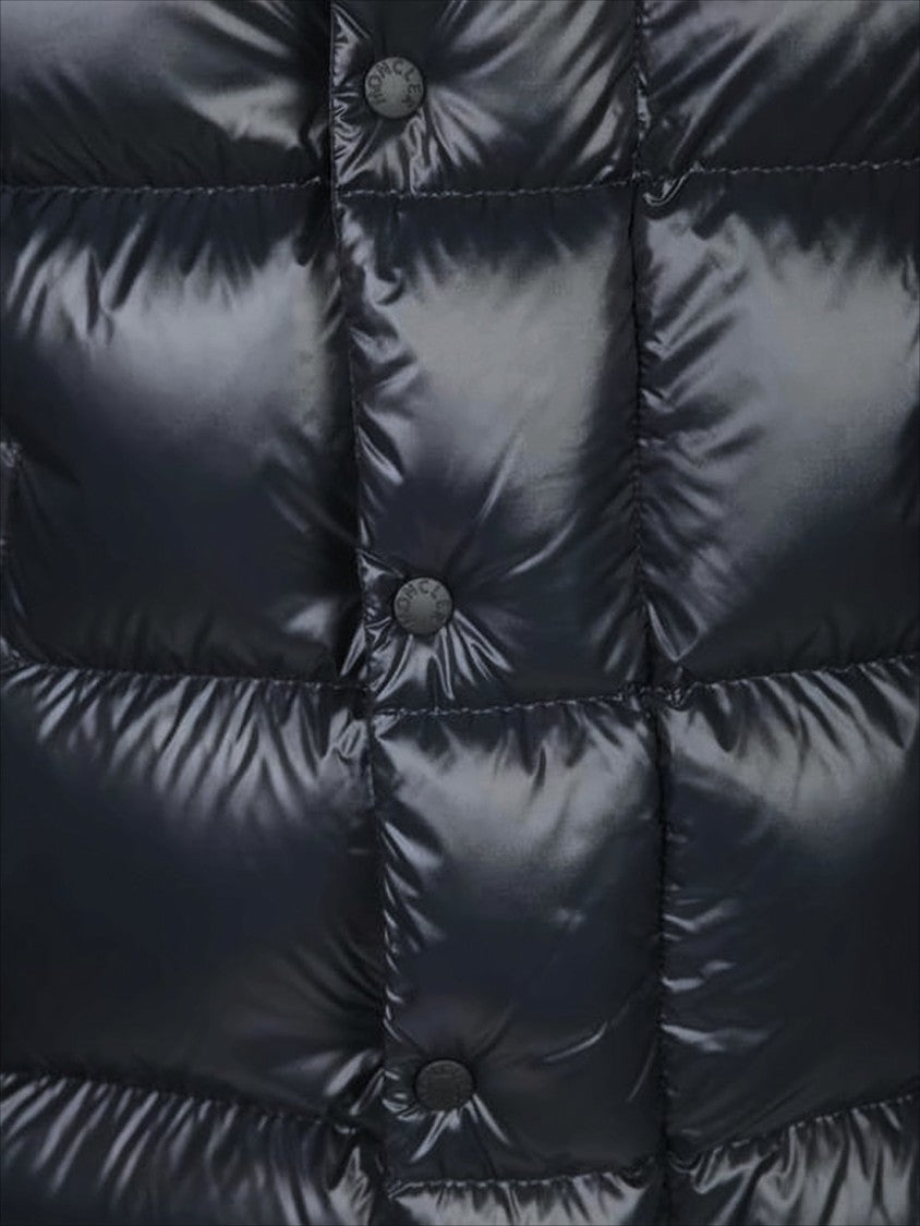Moncler High-Collar Puffer Jacket With Horizontal Quilting