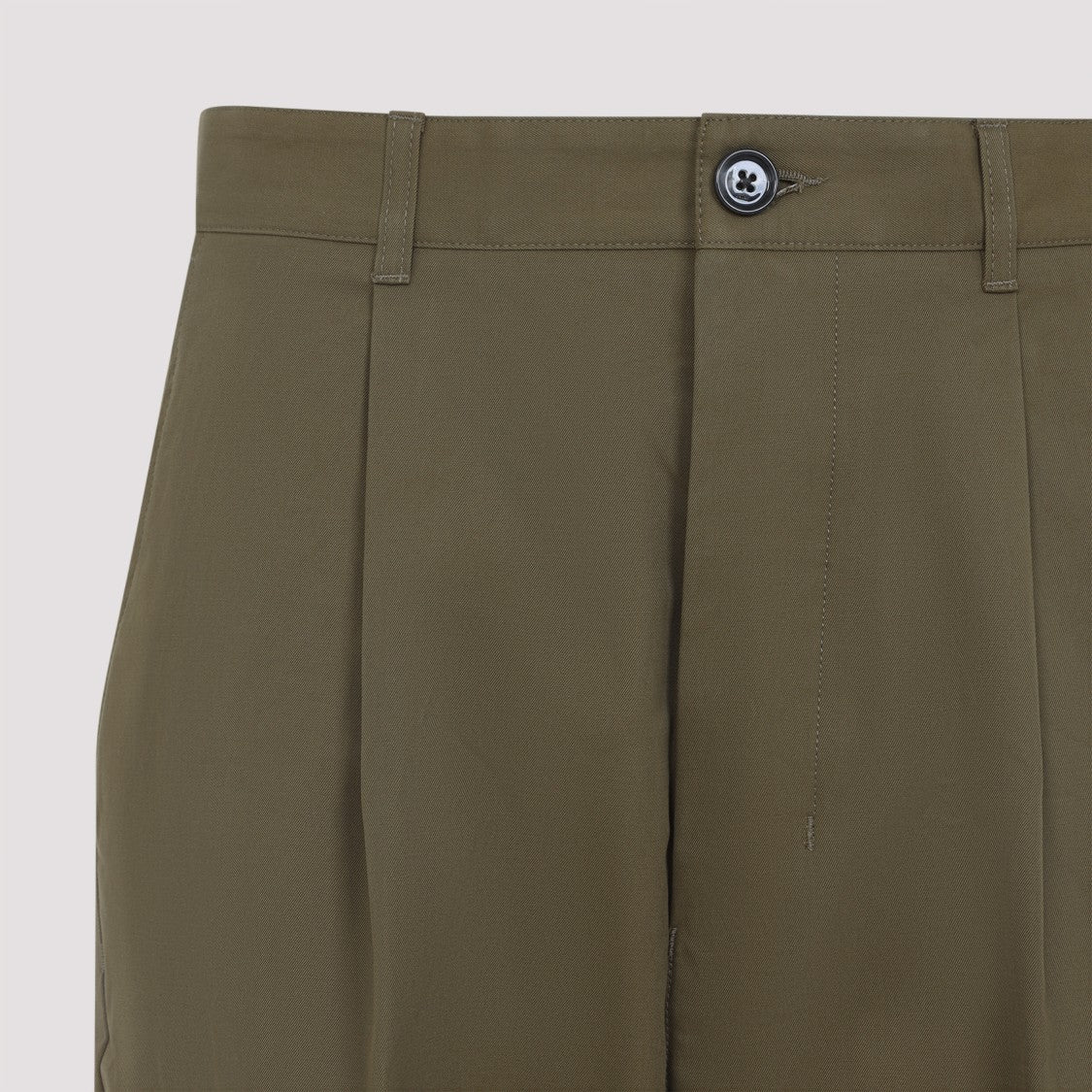 Ami Paris Carrot Oversized Green Cotton Pants
