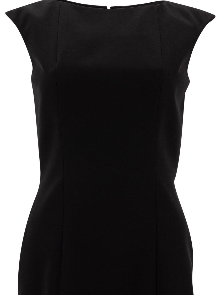 Alexander Mcqueen Wool Dress With Minimalist Silhouette And Refined Texture