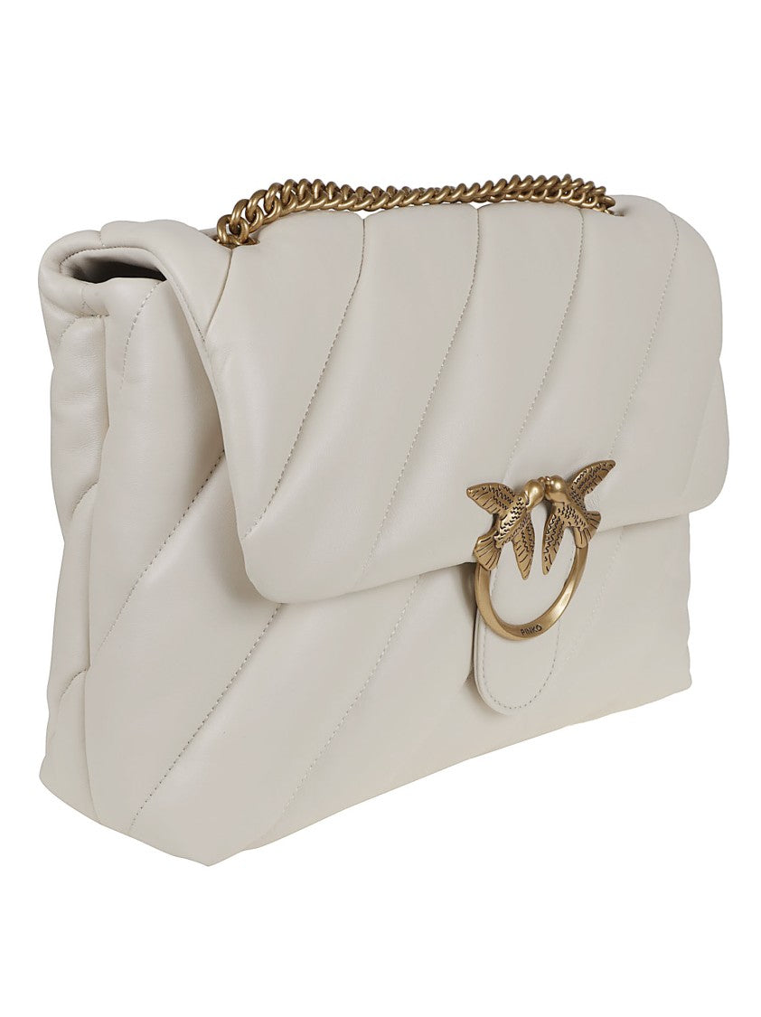 Pinko Quilted Leather Shoulder Bag