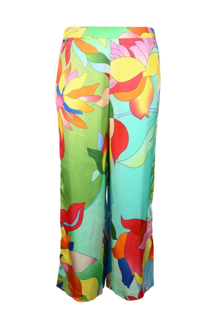 Semi Couture Floral-Pattern Wide-Leg Trousers In Viscose