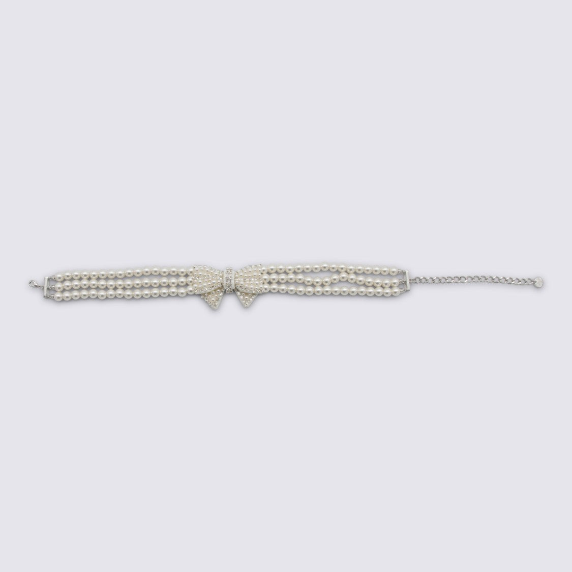 Self-Portrait Pearl Bow Necklace