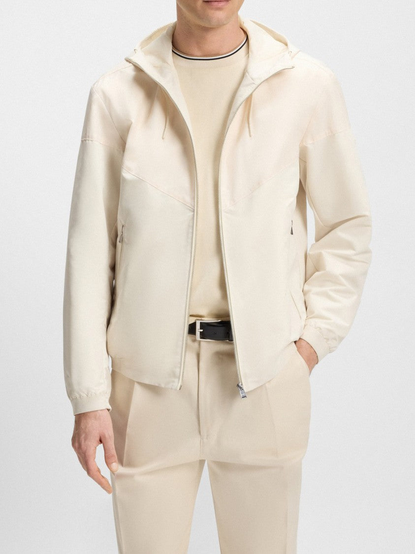Hugo Boss White H Cireno Lightweight Hooded Jacket