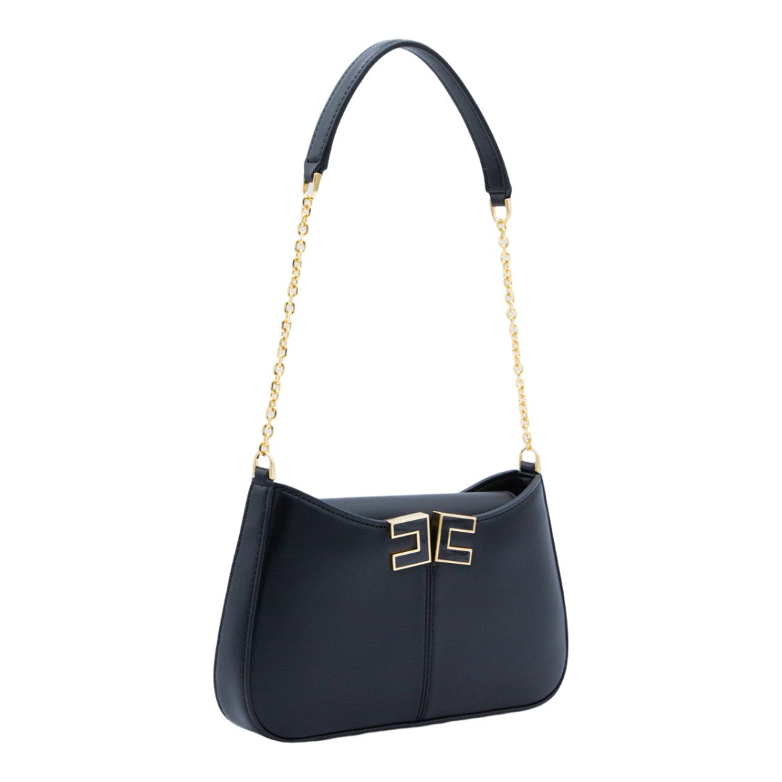 Elisabetta Franchi Structured Black Handbag
