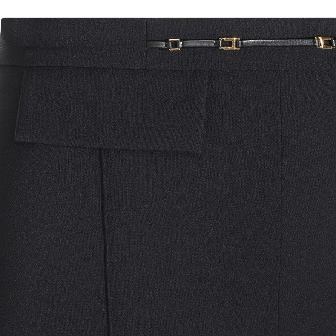 Elisabetta Franchi Tailored High-Waisted Trousers With Gold Accents