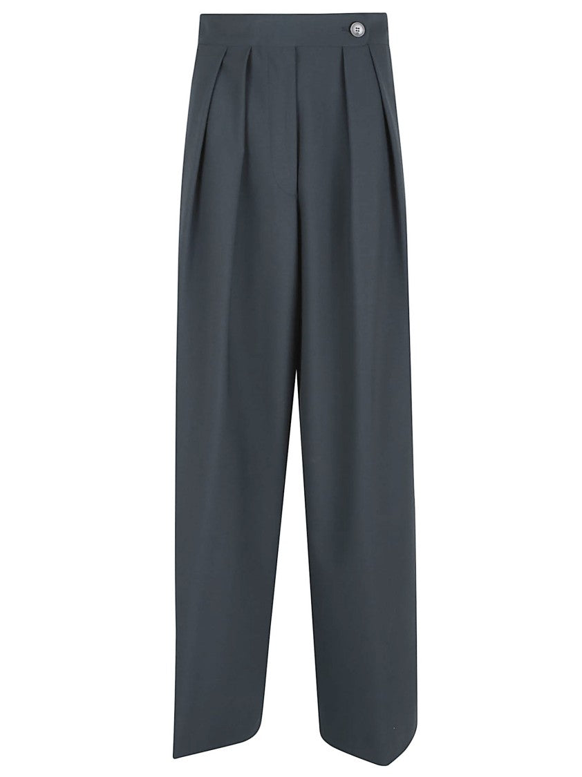Dries Van Noten Cropped Wide-Leg Trousers With Double Pleats