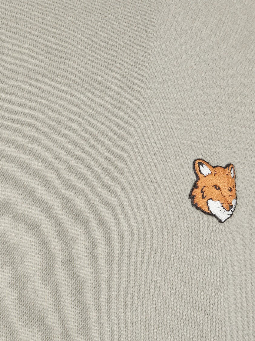 Maison Kitsuné Cotton Sweater With Embroidered Fox Emblem