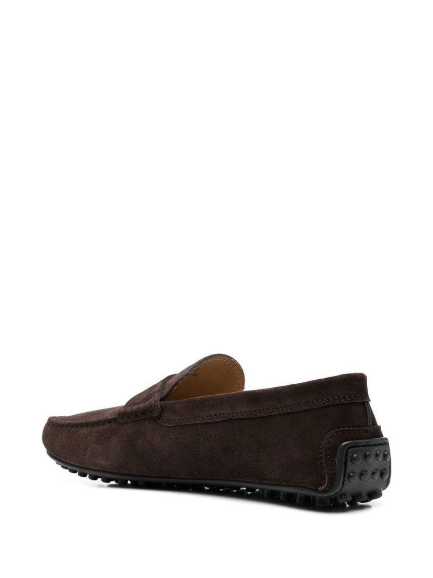 Tod's Closed Leather Moccasins With Rubber Sole