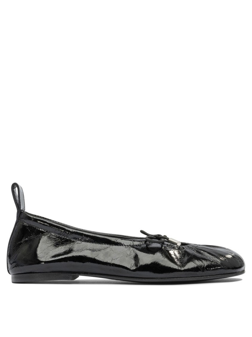 Alohas Rosalind Onix Black Leather Ballet Flats