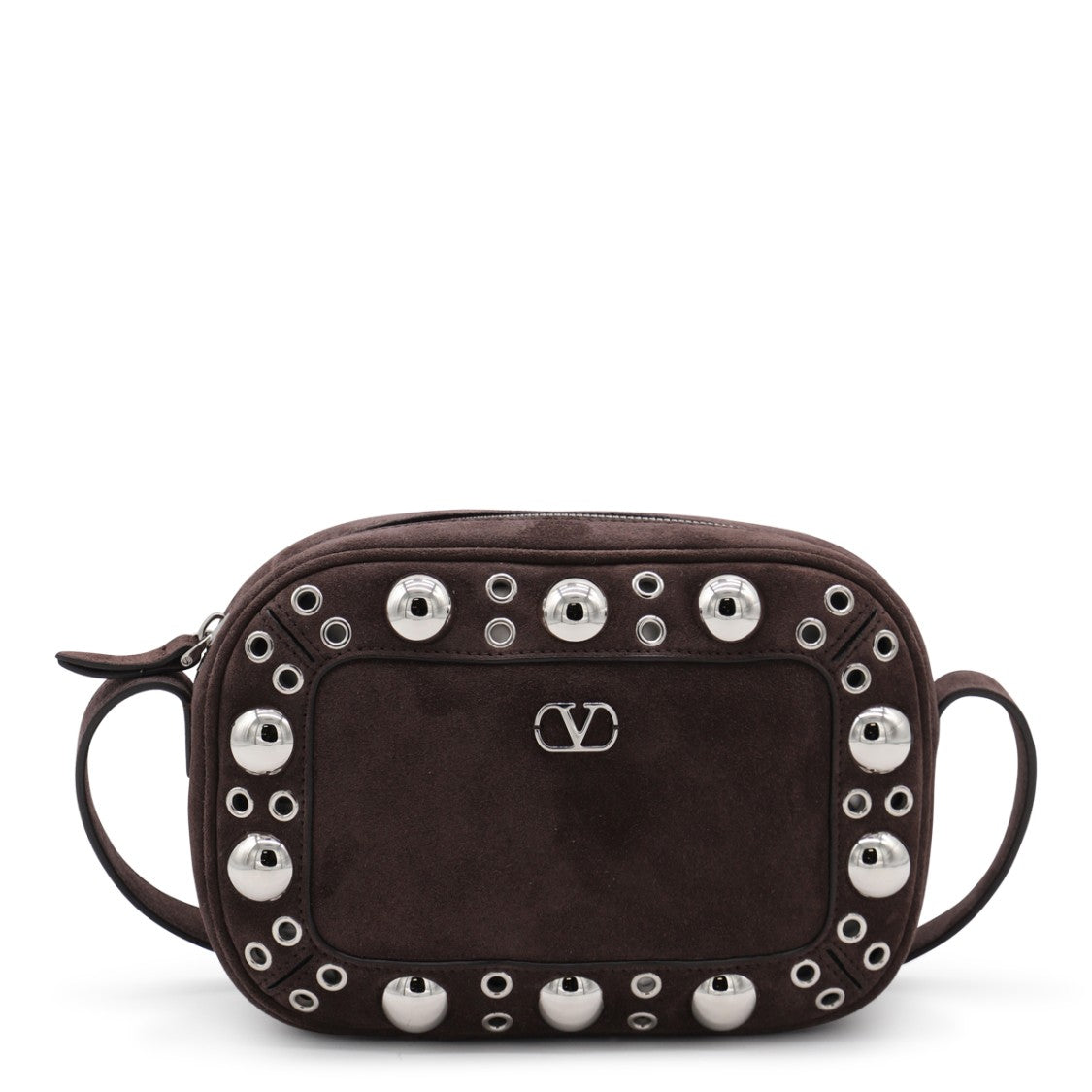 Valentino Garavani Brown Leather Nellcote Crossbody Bag