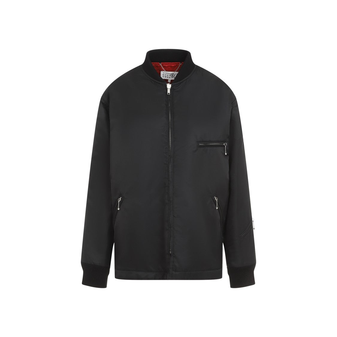 Mm6 By Maison Margiela Polyamide Jacket With Design And Functional Zip Pockets