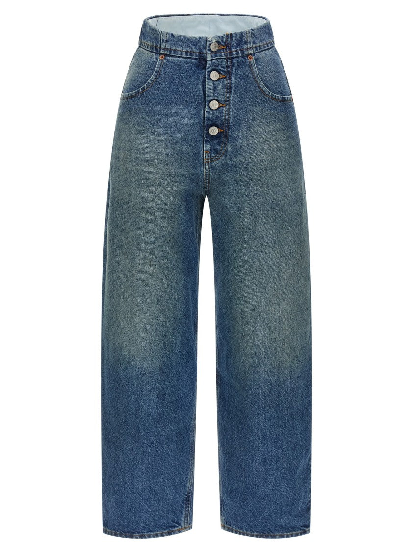 Mm6 By Maison Margiela Stonewashed Cotton Denim Jeans