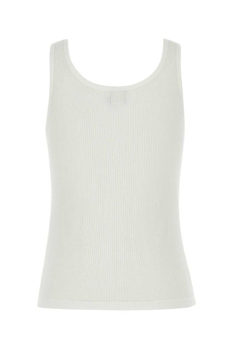 Chloé White Cotton Tank Top