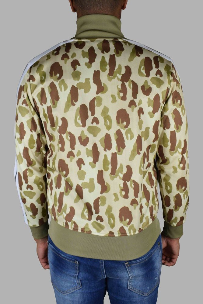 Palm Angels Brown And Khaki Spotted Bomber