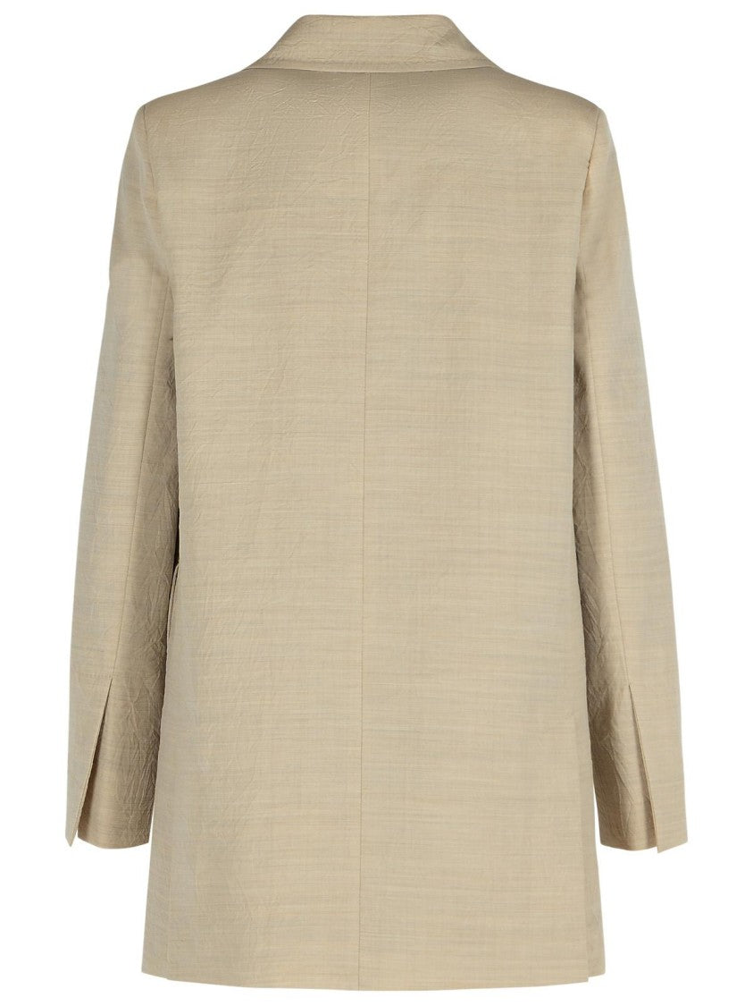 Max Mara Acacia' Beige Virgin Wool Jacket