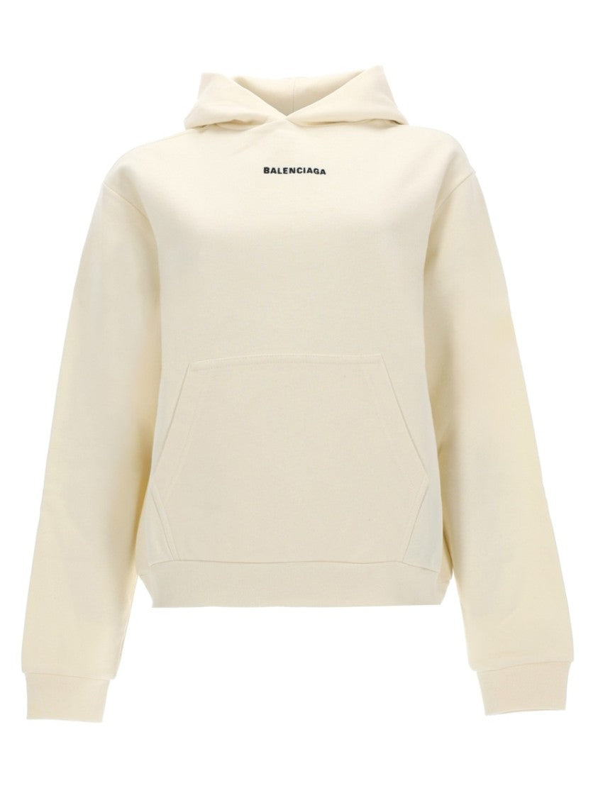 Balenciaga Relaxed Fit Minimalist Logo Cotton Hoodie