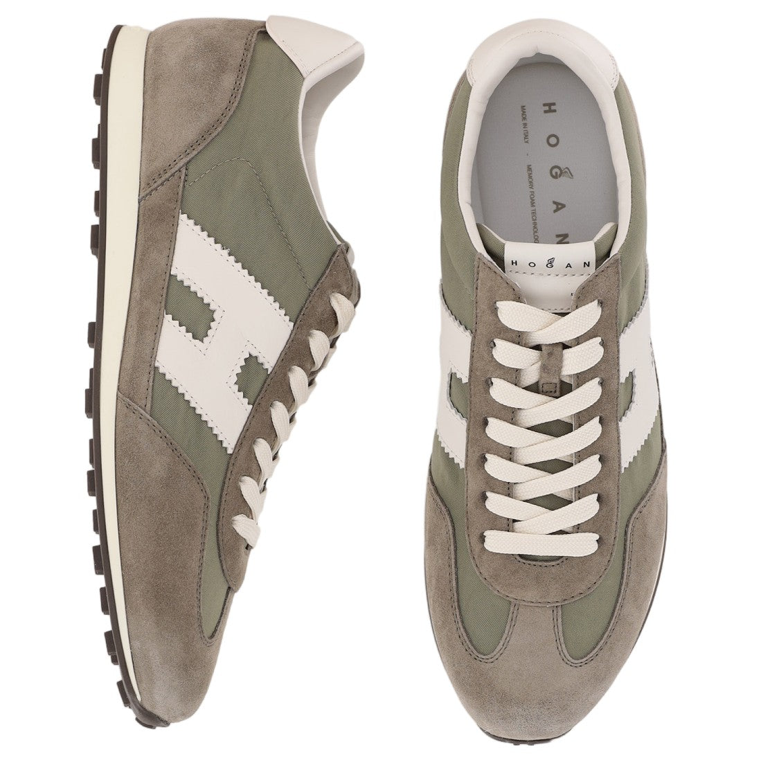 Hogan Low-Top Sneakers In Suede And Mesh With Memory Foam Insole