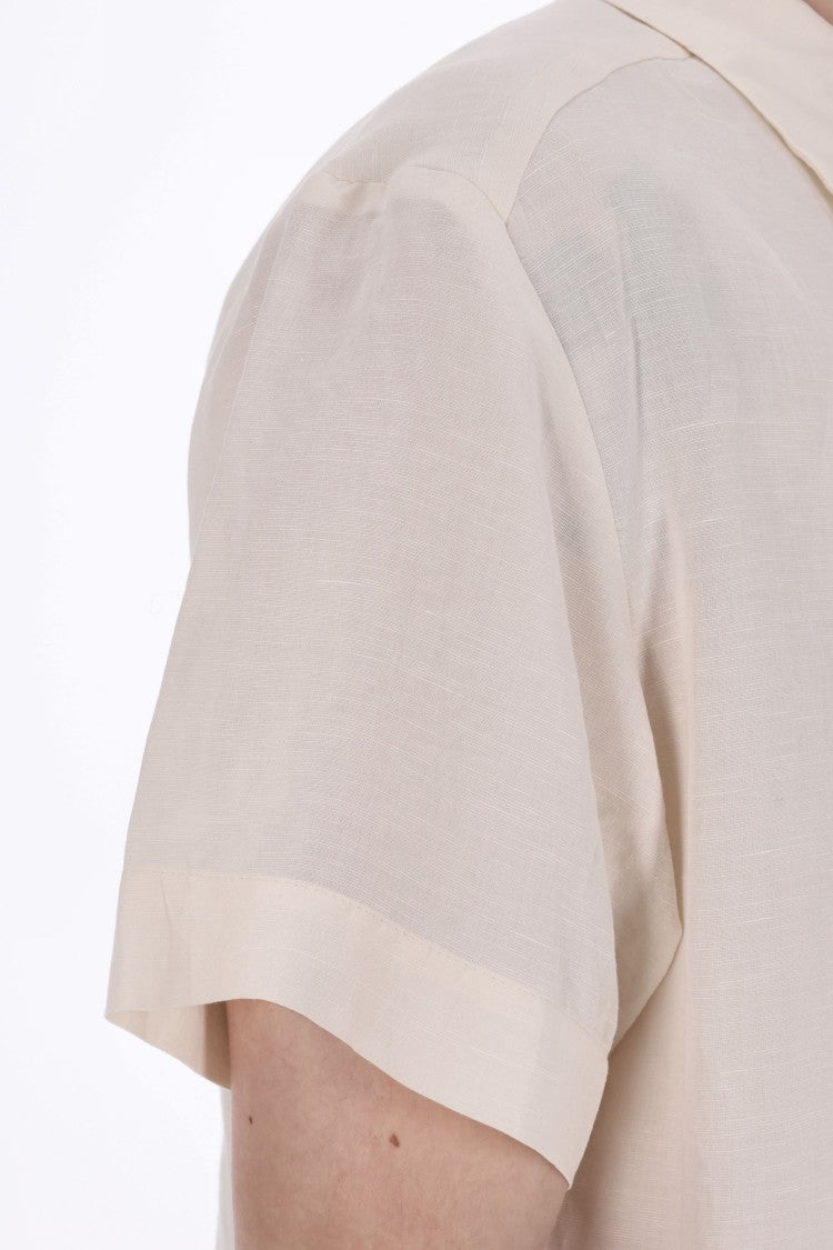 A.P.C. Viscose-Linen Bowling Collar Shirt