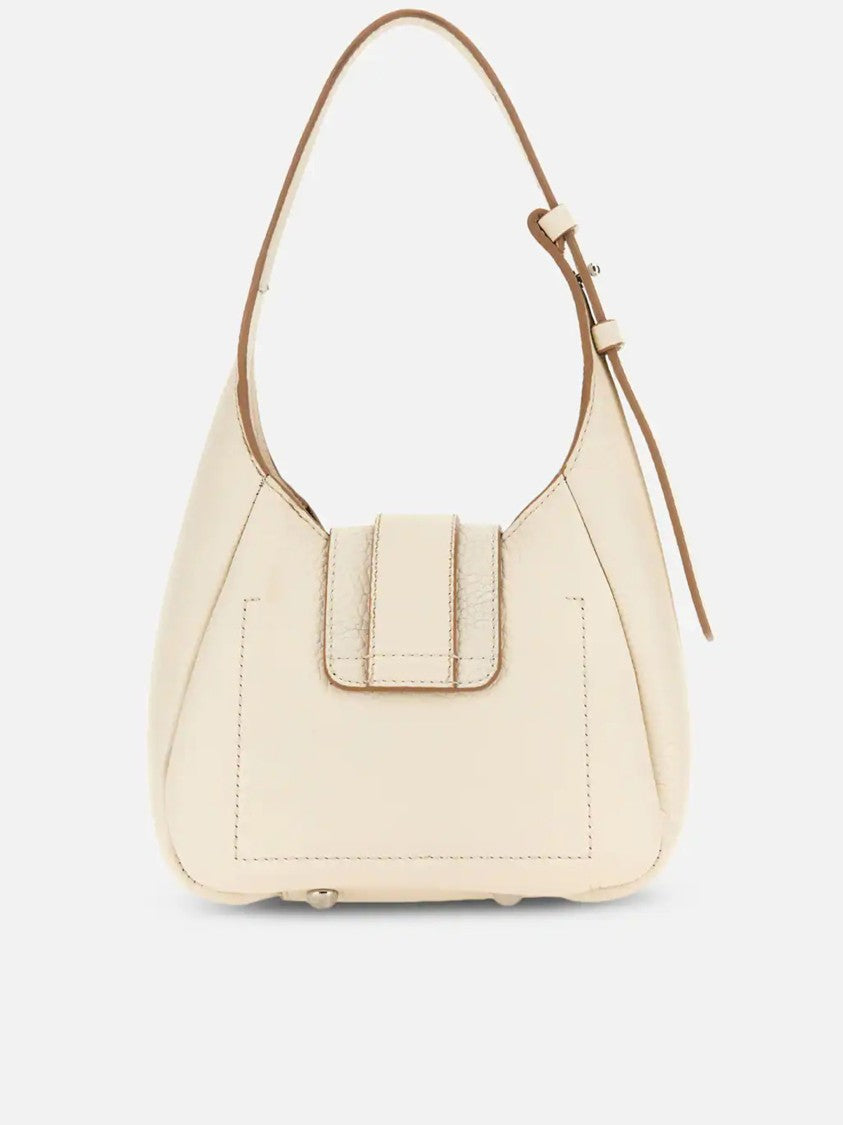 Hogan Neutral Structured Small Rounded H Handbag