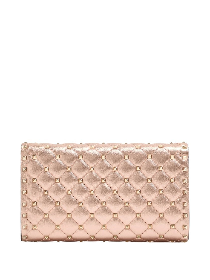 Valentino Quilted Metallic Studded Chain Shoulder Bag
