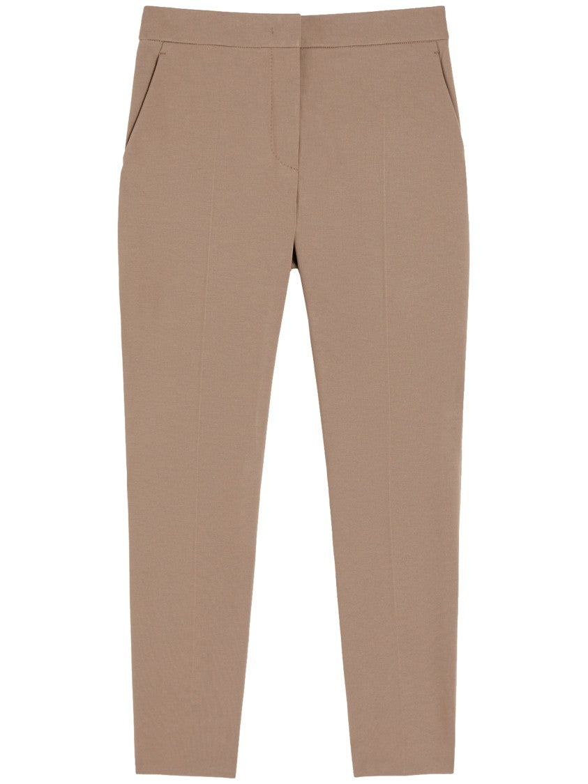 Max Mara Brown Pegno Tailored Cropped Slim Pants