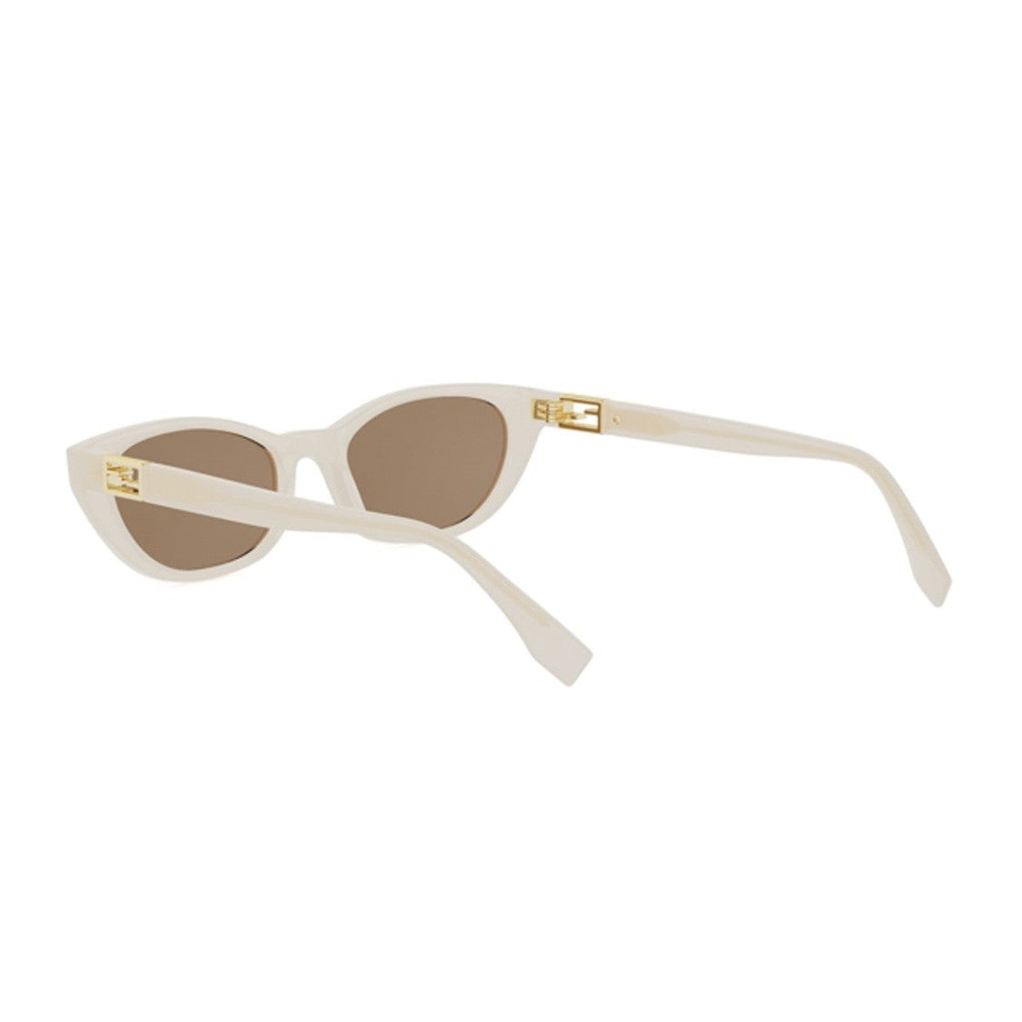 Fendi White Tube Acetate Sunglasses