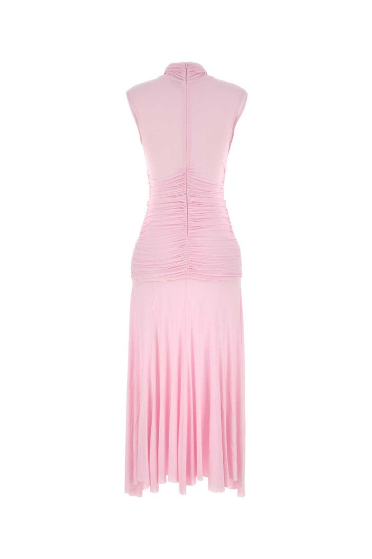 Magda Butrym Pink Stretch Cupro Dress