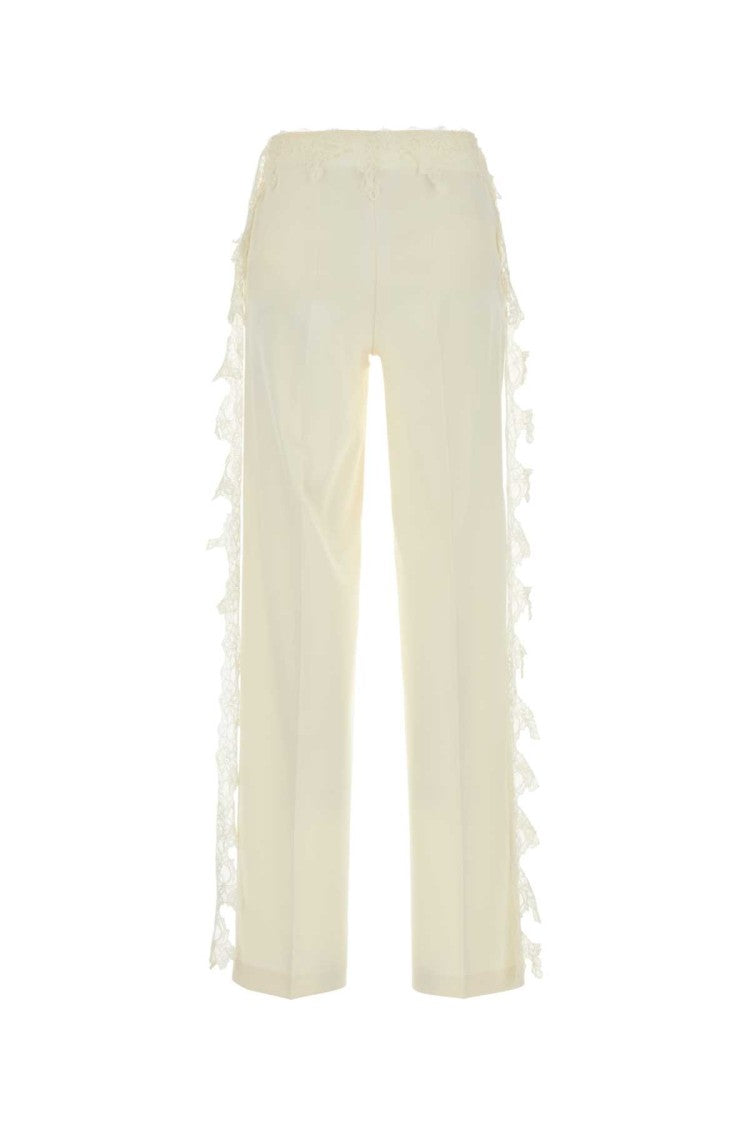 Blumarine White Stretch Twill Pant