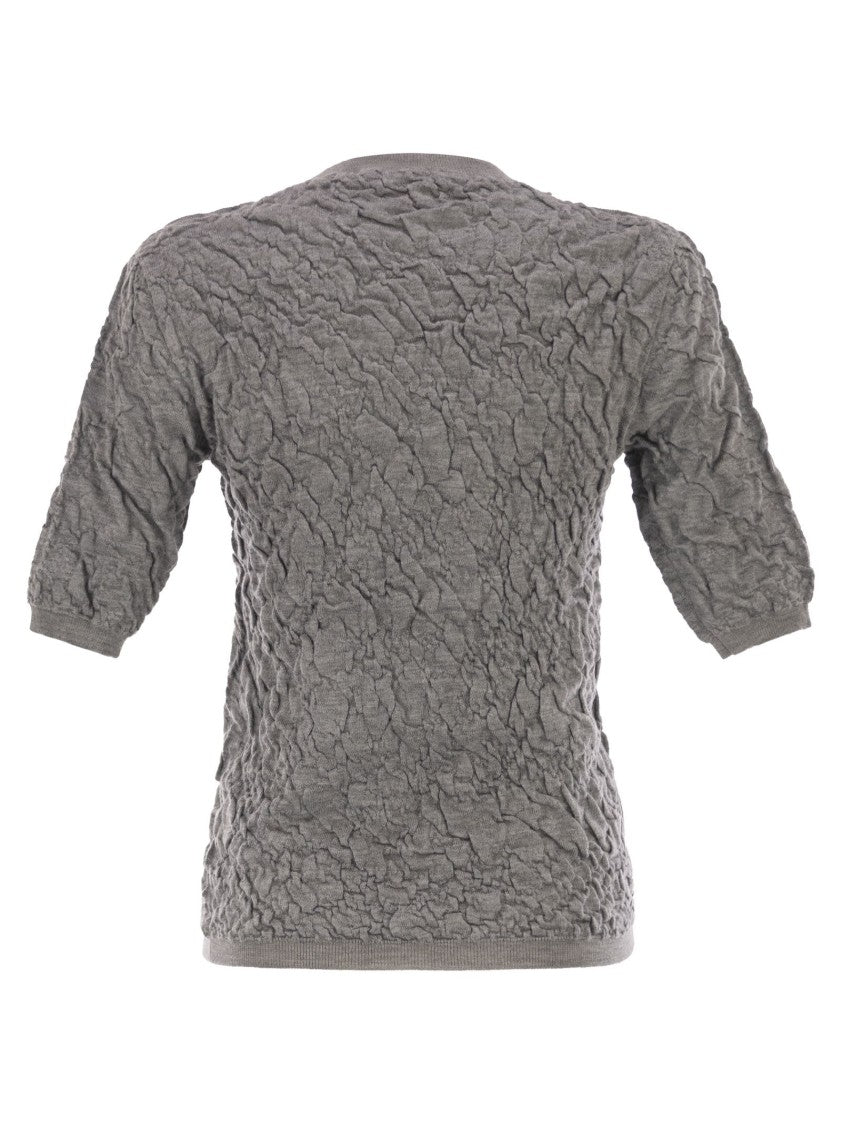 Fabiana Filippi Slim-Fit Jumper With Embossed Finish