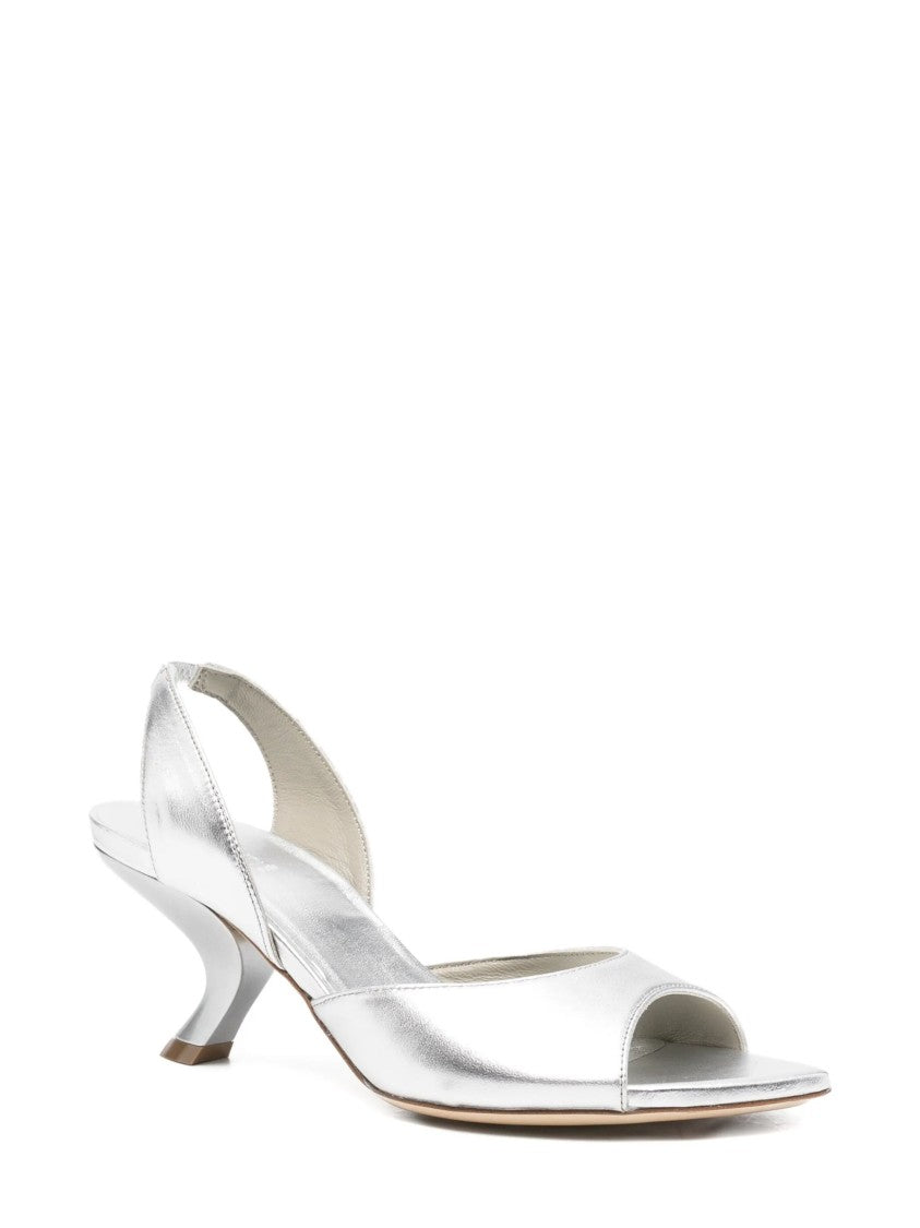 Vic Matié Metallic Leather Open-Toe Sandals