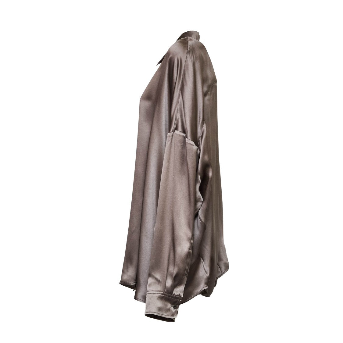 Dries Van Noten Casia Stretch Silk Satin Over Shirt