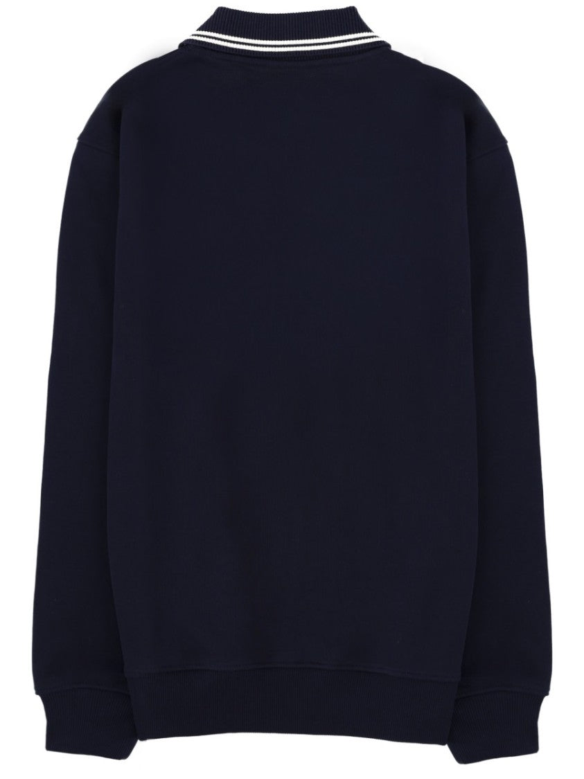 Drôle De Monsieur Sweatshirt White Stripe Cuffs Polo Shirt