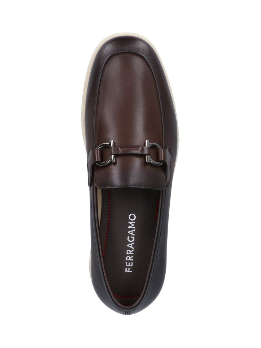 Ferragamo "Gancini" Loafers – Brown
